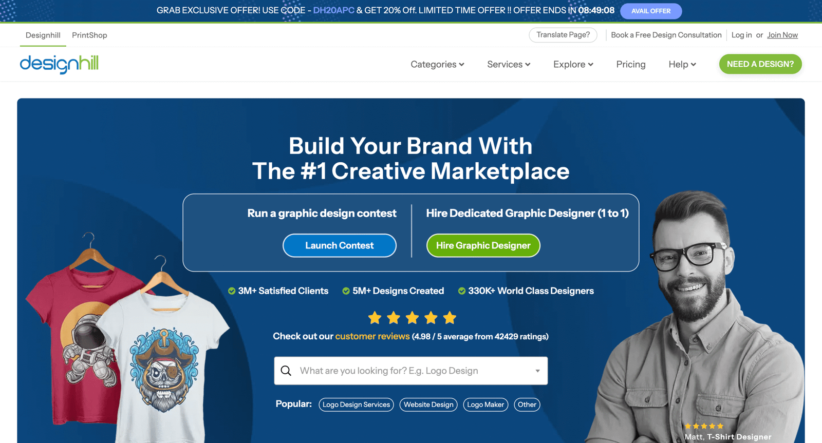 Best Graphic Design Freelancing Websites in 2026 5 Designhill 1 scaled